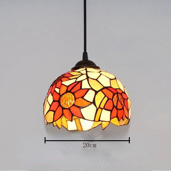 Verstellbare Vintage-Glas-Hängeleuchte