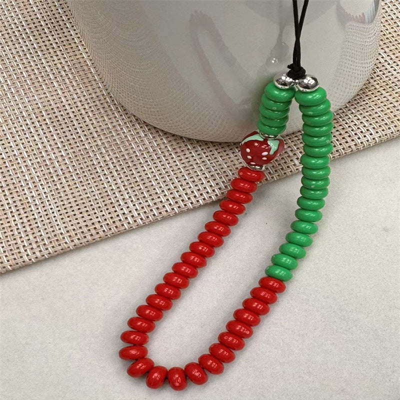 Obst-themed Perlencharms Lanyard Karnz
