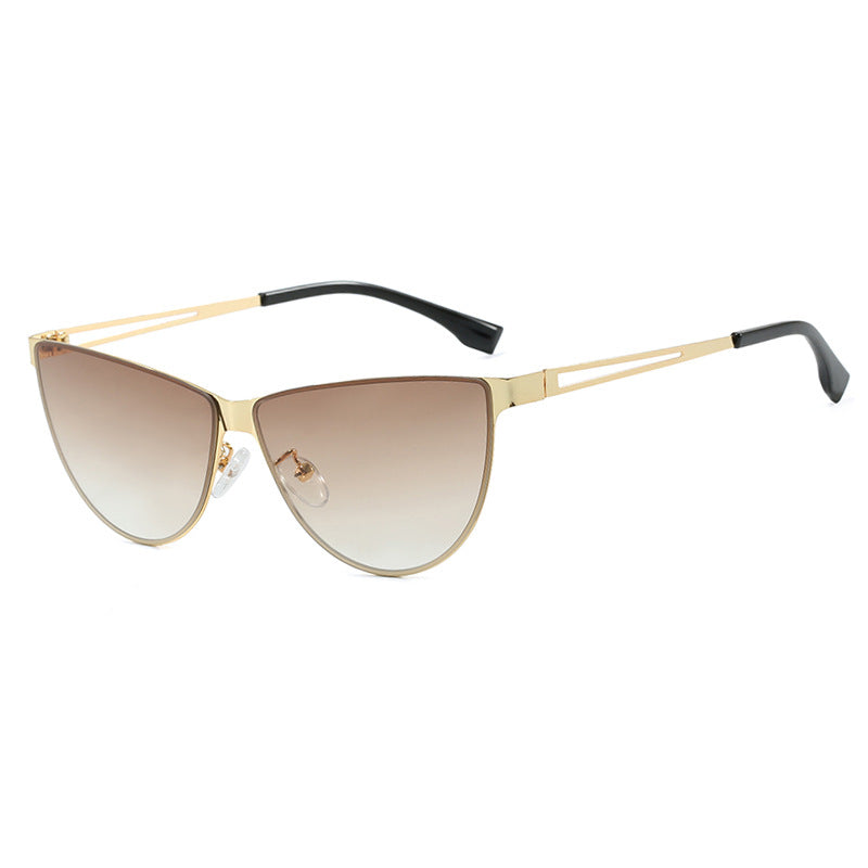 Damen Cat-Eye Sonnenbrille mit stilvollem Metallrahmen und schützendem UV-Filter Karnz