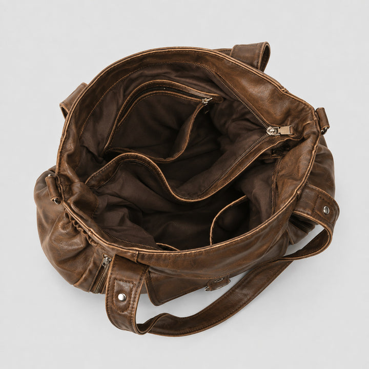 Geräumige Multifunktions-Leder-Handtasche