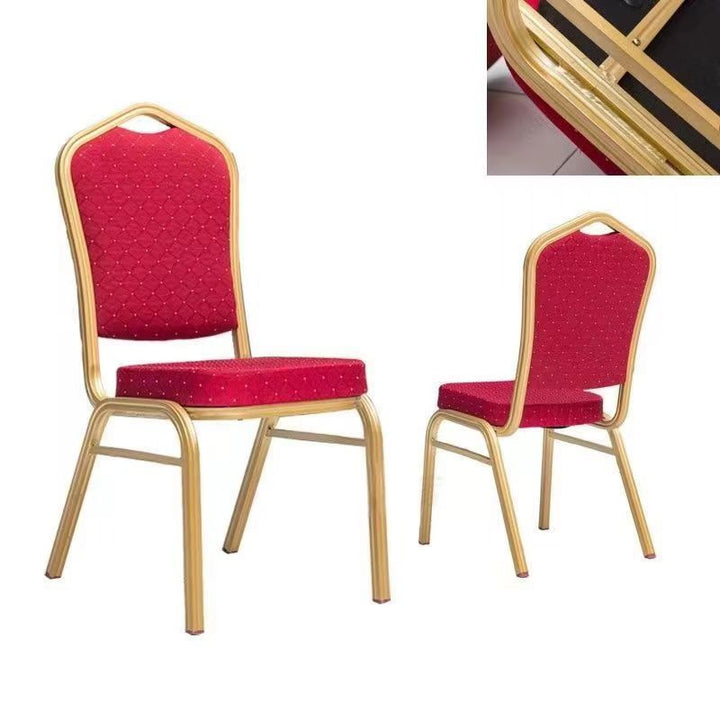 Eleganter gepolsterter Essstuhl mit goldenen Rahmen Karnz