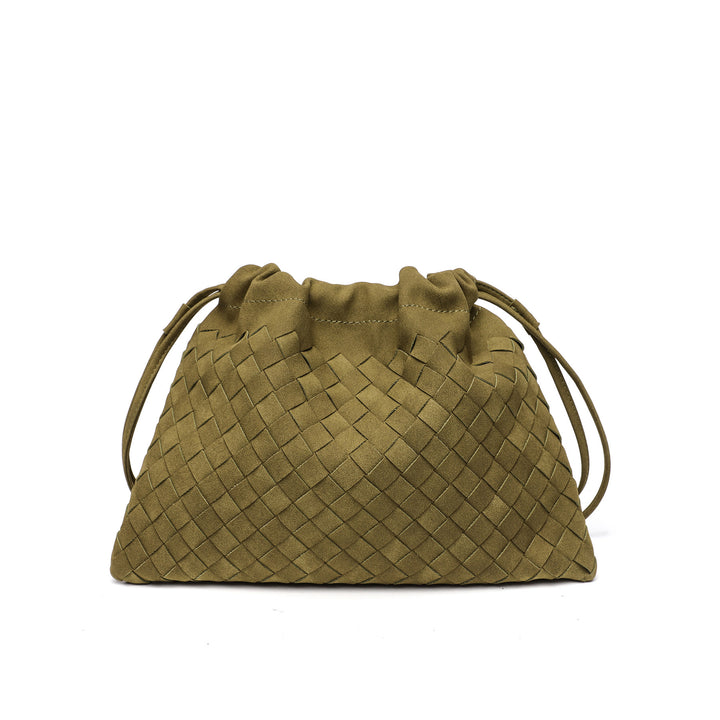 Woven Drawstring Schultertasche Karnz