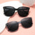 Damen quadratische Sonnenbrille mit stilvollem, breitem Rahmen Karnz