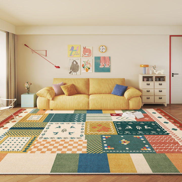 Vintage-inspirierter geometrischer Teppich Karnz