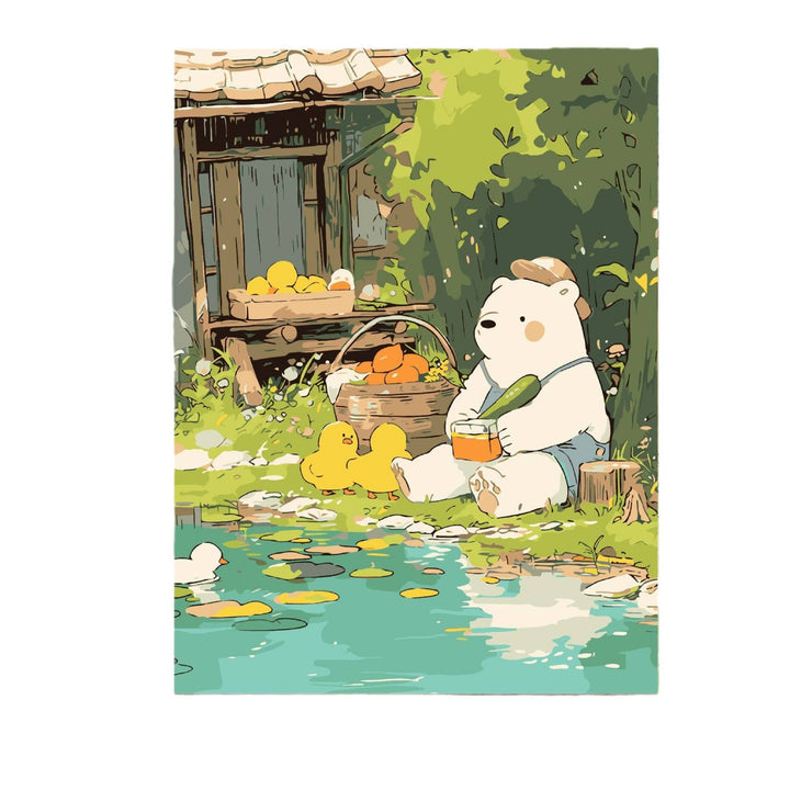 Verspielt Panda Illustration Leinwandkunst Karnz