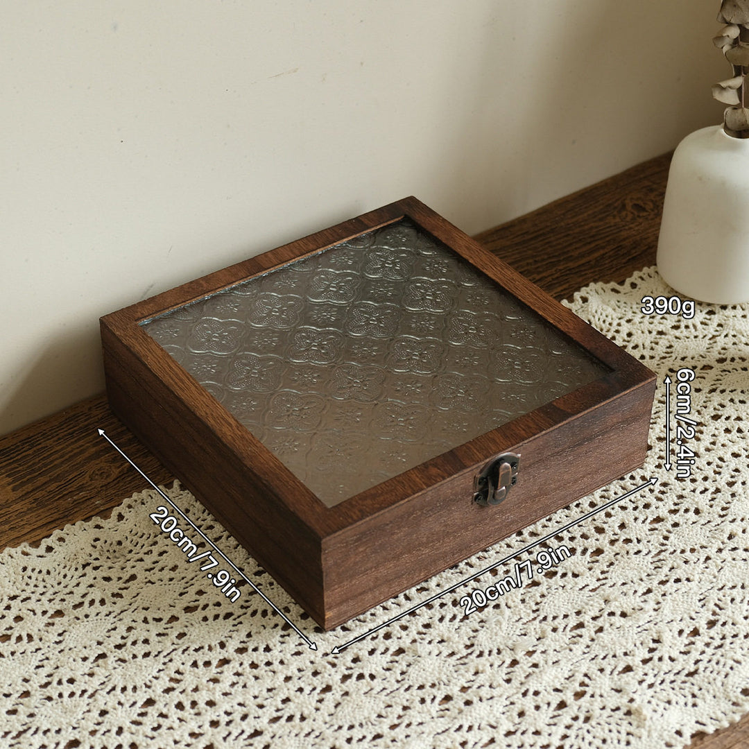 Vintage achteckige Holz-Schmuckbox