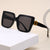 Damen quadratische Sonnenbrille mit einzigartigem Reifenelement Karnz