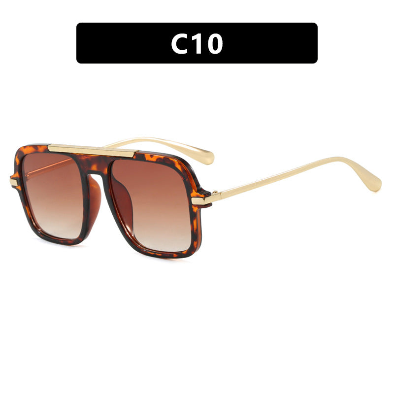 Damen quadratische Designer-Sonnenbrille mit goldenen Akzenten und schützendem UV-Filter Karnz