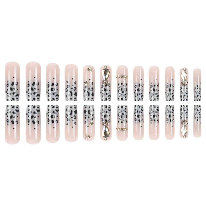 Dekorative Stiletto Press-On Nägel mit Cat Eye und floralen Akzenten Karnz