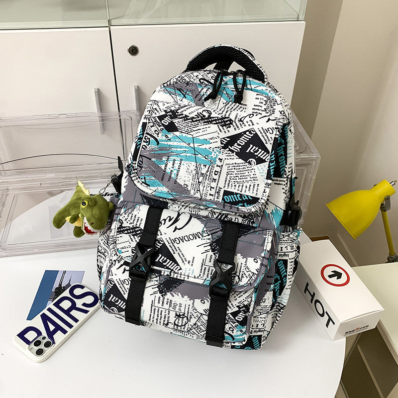 Vielseitiger Grafikdruck-Rucksack