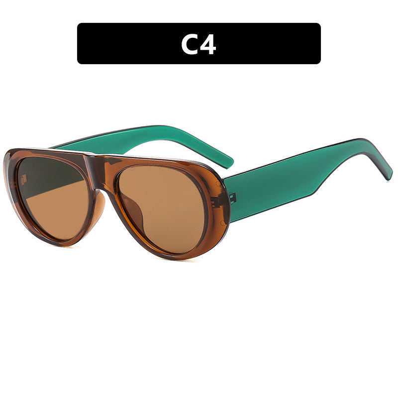 Damen modische Sonnenbrille mit futuristischem Design und polarisierten Gläsern Karnz