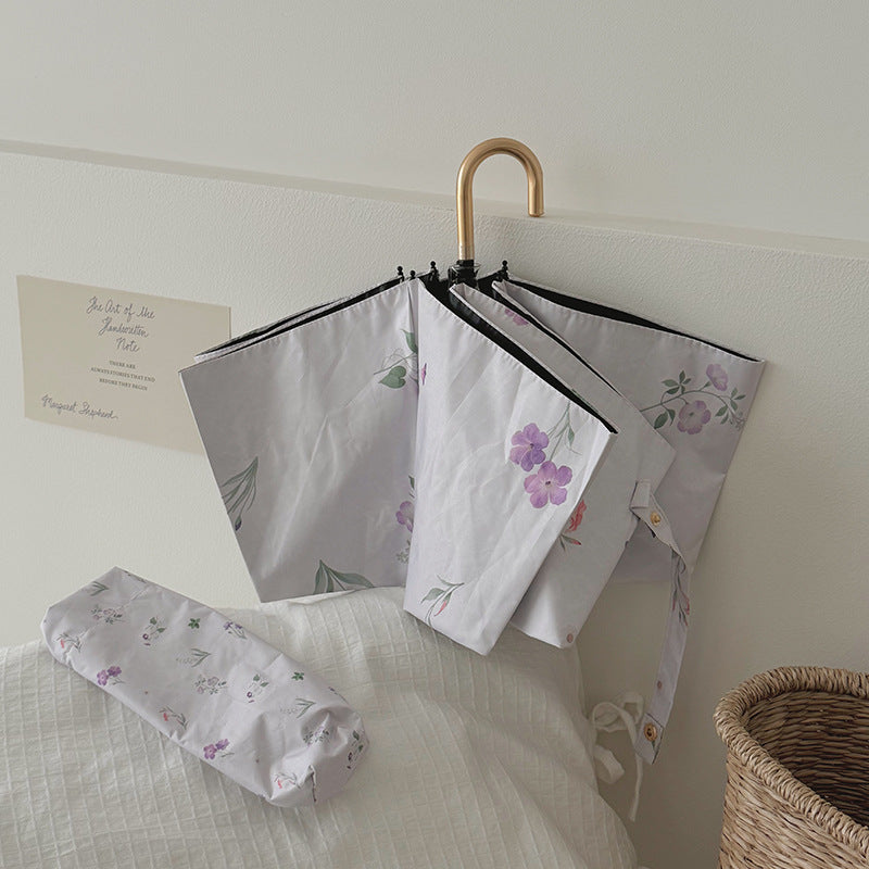 Damen Faltbarer Regenschirm mit elegantem Blumendesign Karnz
