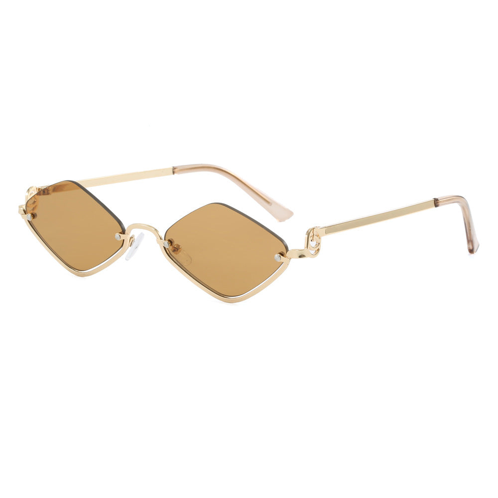 Damen modische quadratische Sonnenbrille mit luxuriösem Metallrahmen Karnz