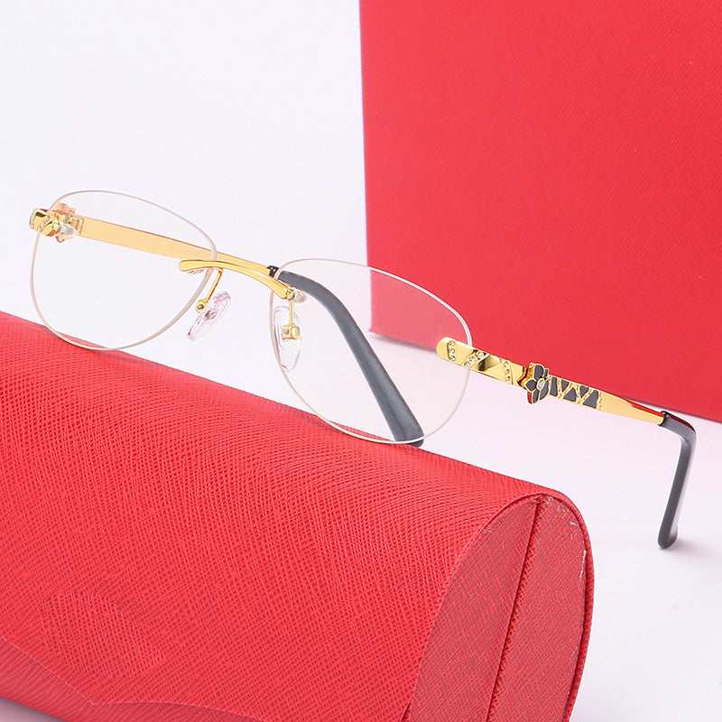 Damen modische Sonnenbrille mit stilvollem Metallrahmen und schützenden Gläsern Karnz