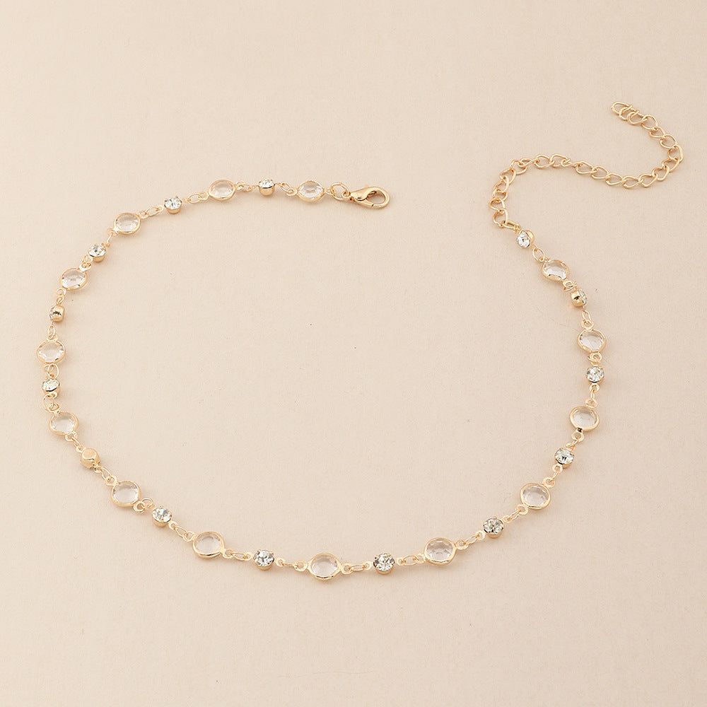 Elegante Kristallbesetzte Fußkette Karnz