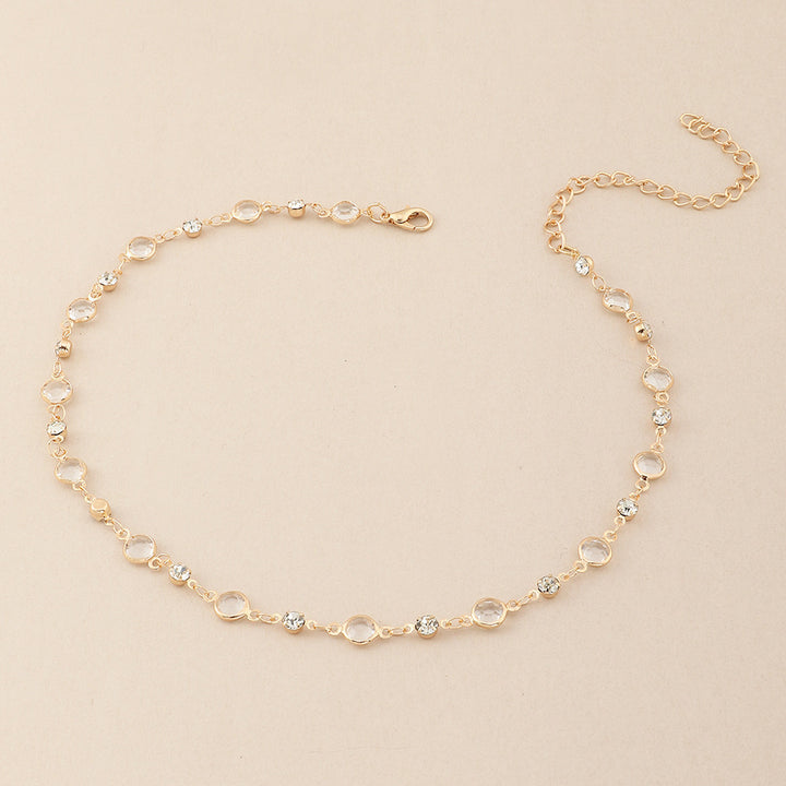 Elegante Kristallbesetzte Fußkette Karnz