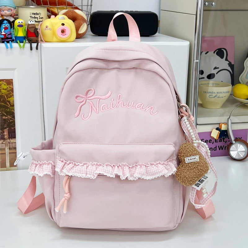 Rüschenbestickter Lässiger Rucksack Karnz