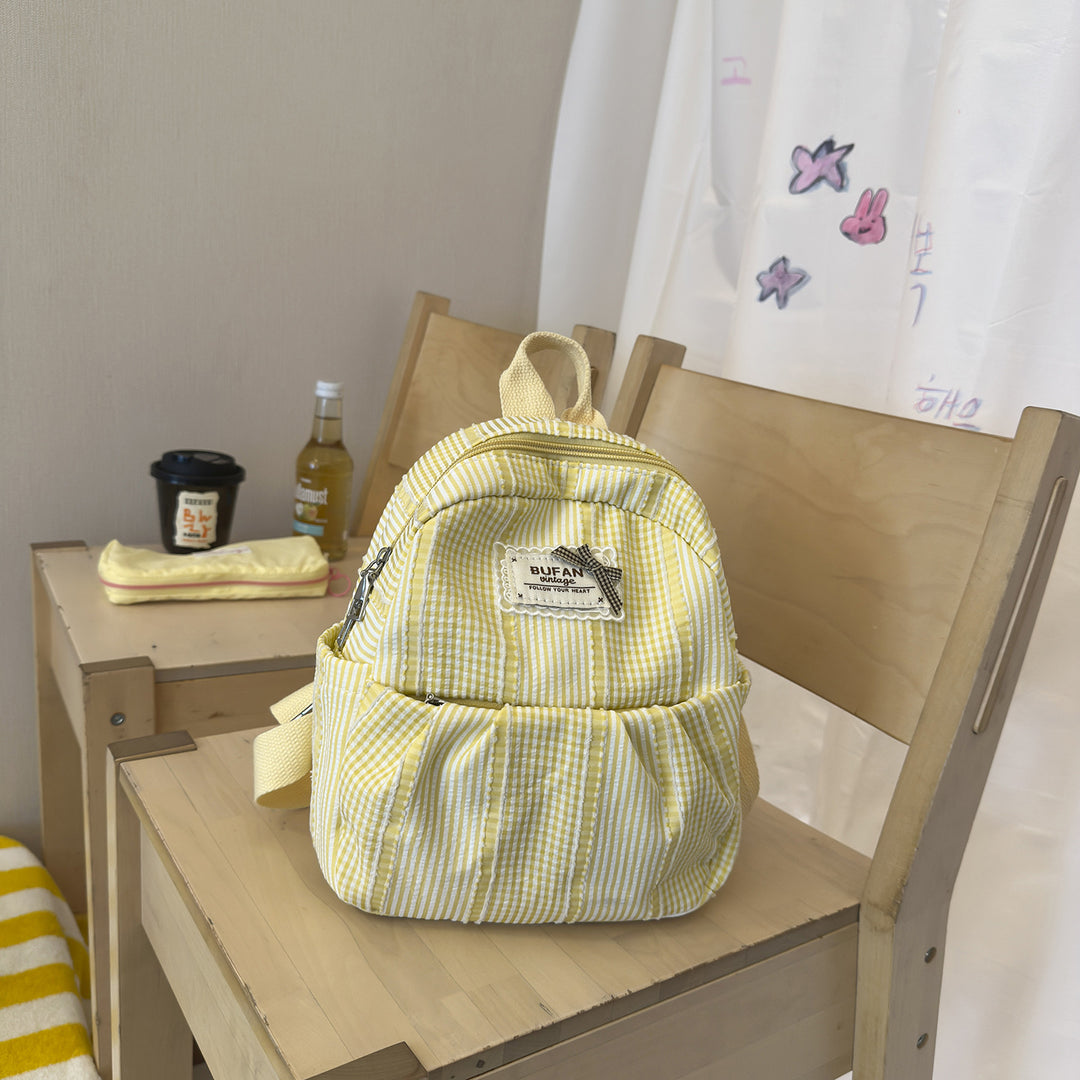Stilvolle kleine karierten Muster Rucksack Karnz