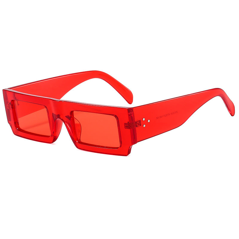 Damen statement Sonnenbrille mit quadratischem Rahmen und futuristischem Design Karnz