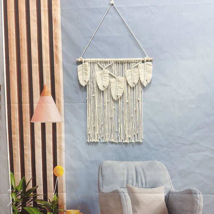 Makramee Blatt Wandbehang Karnz