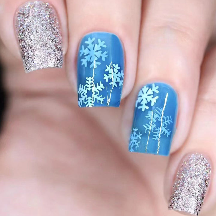 Winter-Themen Druck-Nagelkunst Karnz
