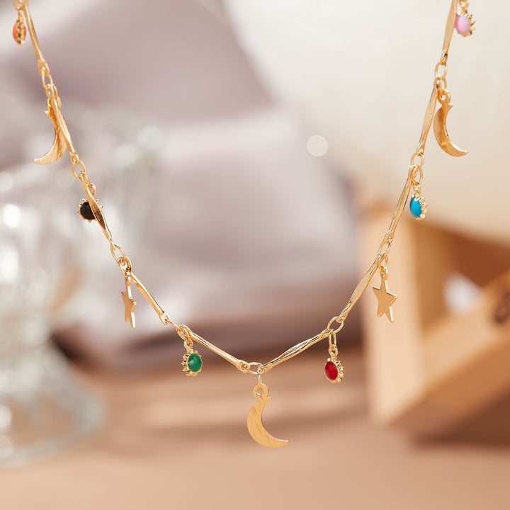 Herz Charm Statement Halskette Karnz