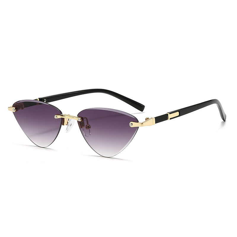 Damen modische Cat-Eye Sonnenbrille mit elegantem Metallrahmen Karnz