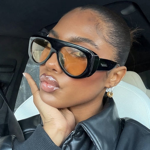 Damen extravagante Sonnenbrille im markanten Design Karnz