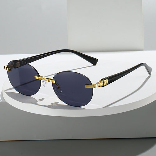 Damen modische Sonnenbrille mit transparentem Rahmen und flexibler Nasenauflage Karnz