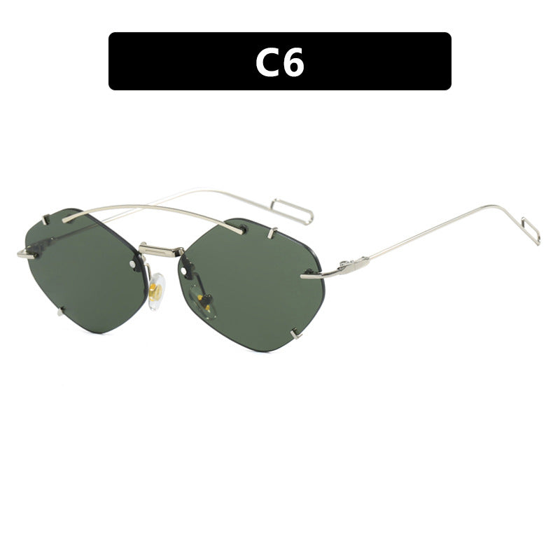 Damen geometrische Sonnenbrille mit ultraleichtem Metallrahmen Karnz