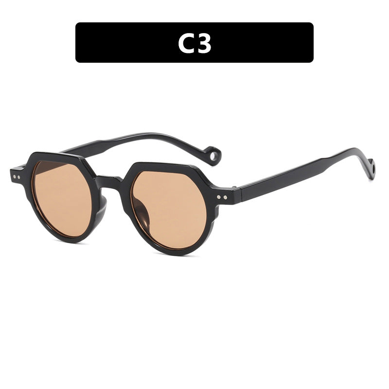 Damen geometrische Sonnenbrille mit schützendem UV-Filter und robustem Rahmen Karnz