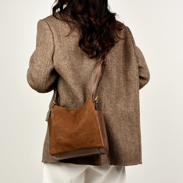 Suede Bucket Handtasche Karnz