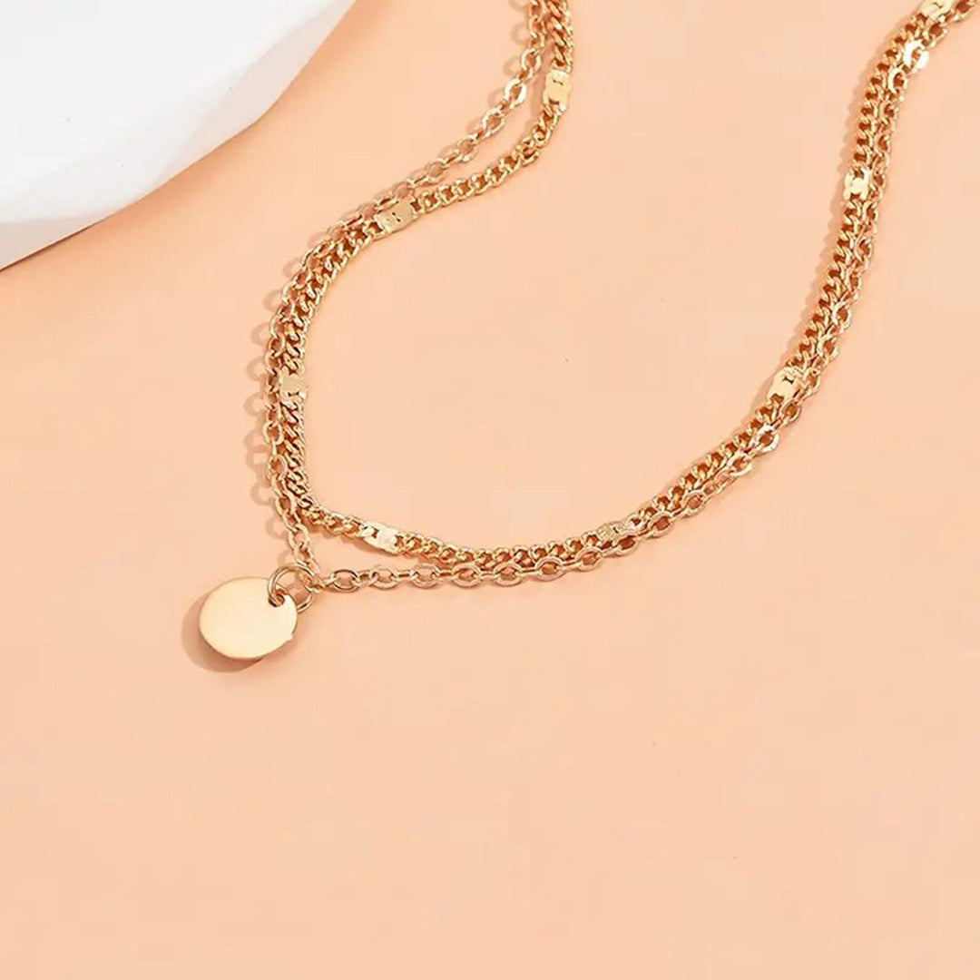 Gold Geschichteter Charm Fußkette Karnz