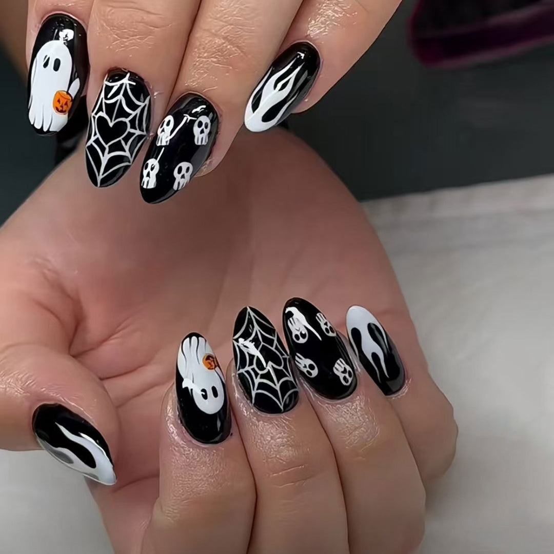 Künstlerisches Langes Stiletto Press-On Nagelset