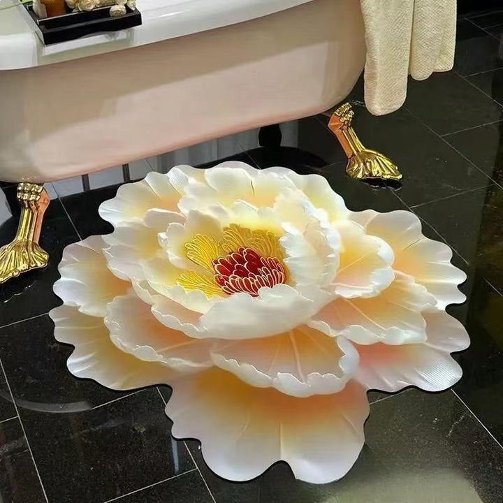 Dekorativer Blumen-Badezimmerteppich