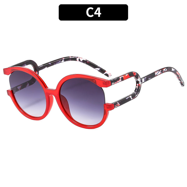 Klassischer Stil Stylish Übergroße Runde Sonnenbrille