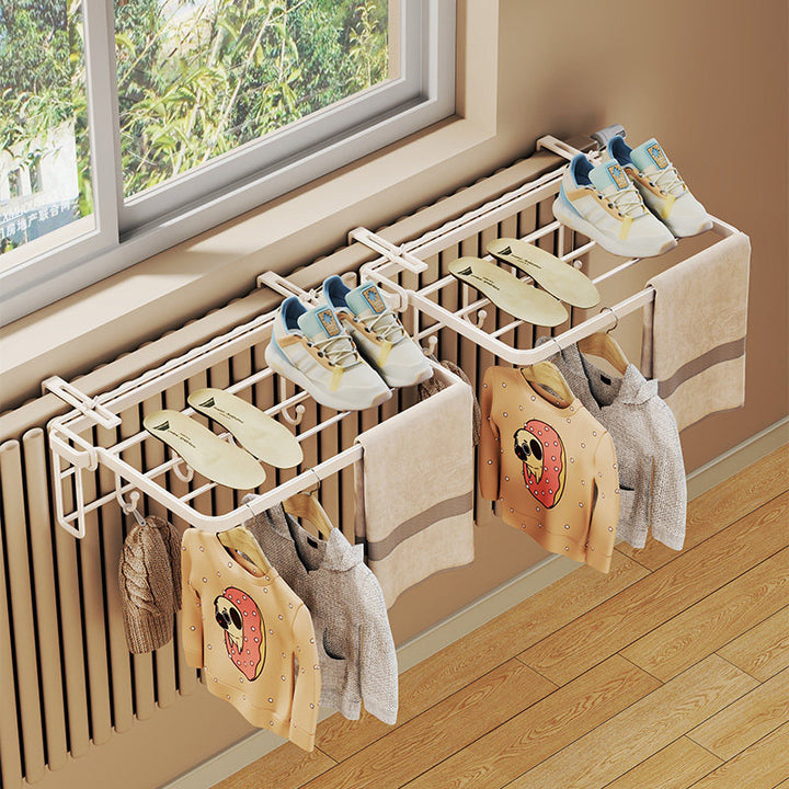 Radiator-Top Zusammenklappbarer Schuh- und Wäsche-Trockenständer
