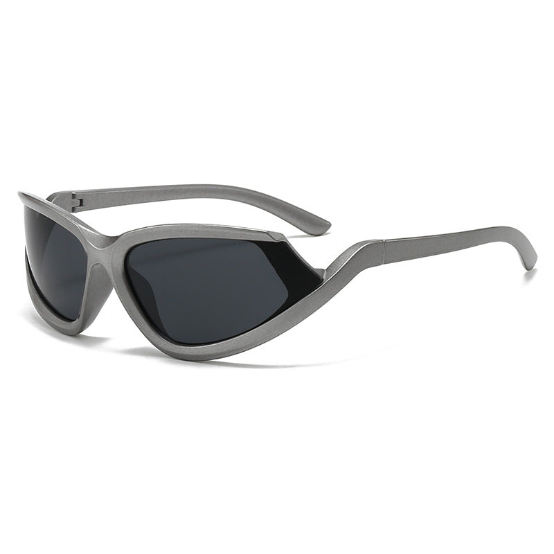 Damen futuristische Sonnenbrille mit aerodynamischem Design Karnz