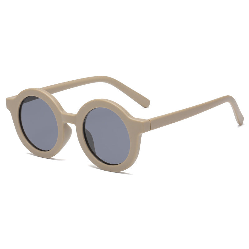 Damen stylische runde Sonnenbrille mit modernem Kunststoffrahmen Karnz