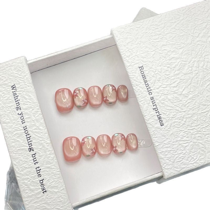 Romantisches Blumen Press-On Nagelkunst Set