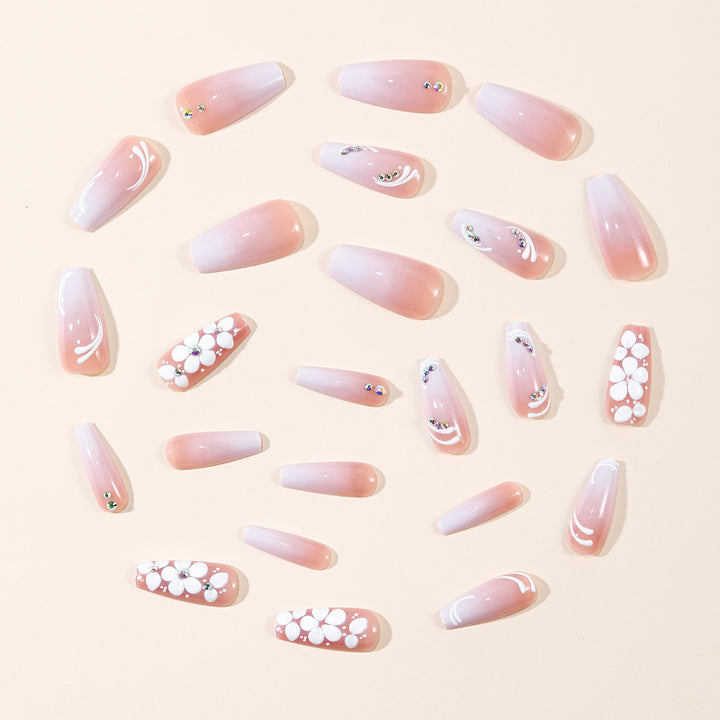 Üppige florale Acryl-Nagelkunstverlängerungen Karnz