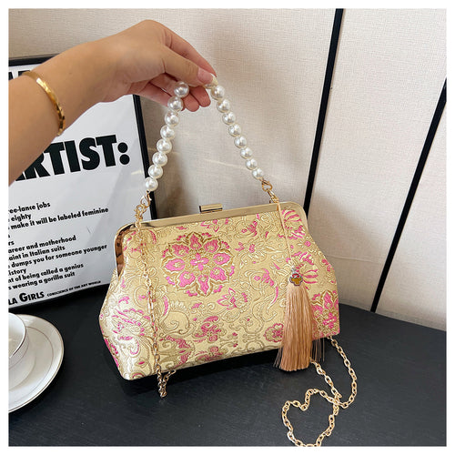 Vintage Seiden Abendhandtasche