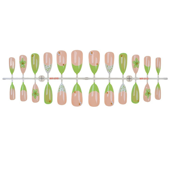 Natur-inspiriertes Press-On Nagelkunst-Set Karnz