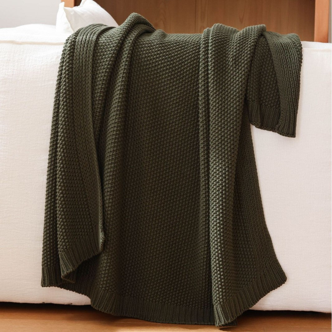 Chunky Knit Throw Blanket