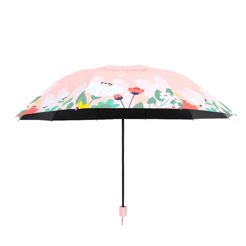 Damen Faltbarer Regenschirm mit floralem Design Karnz