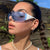 Damen modische visierähnliche Sonnenbrille Karnz