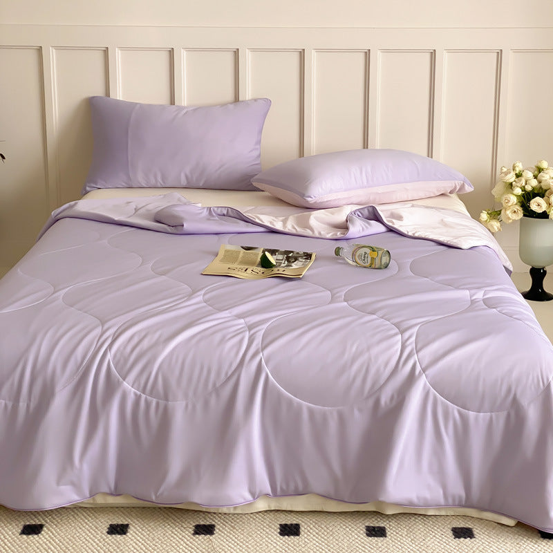Leichte Steppdecke aus Mikrofaser-Satin, atmungsaktiv und hypoallergen