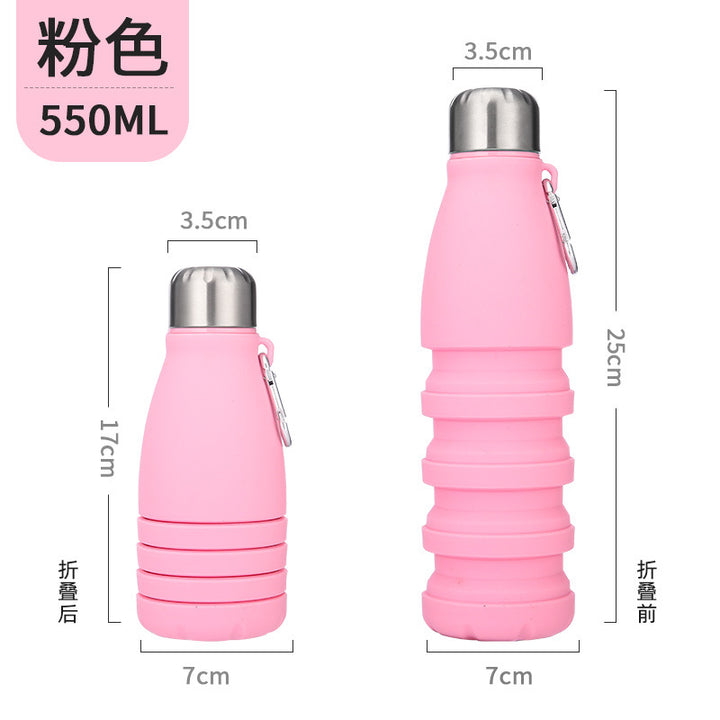 Damen zusammenfaltbare Silikon Wasserflasche Karnz