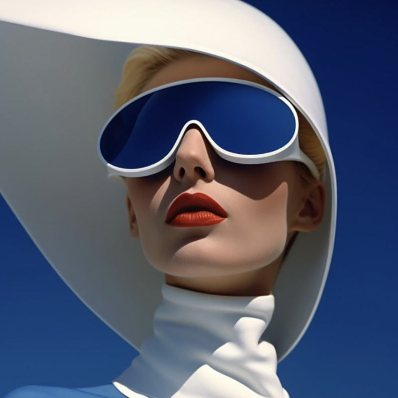 Damen modische Sonnenbrille im futuristischen Stil Karnz