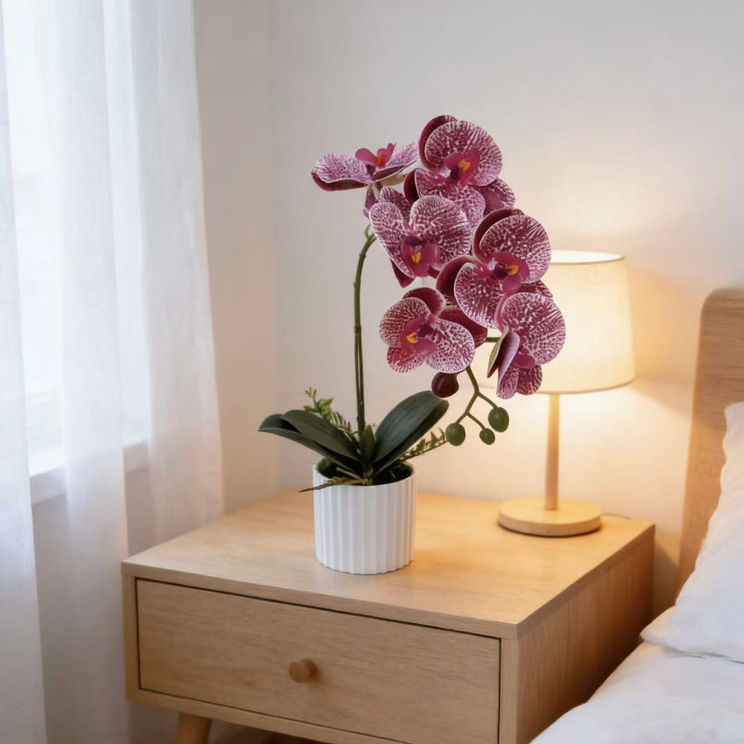Realistische Kunst-Orchideenpflanzenanordnung